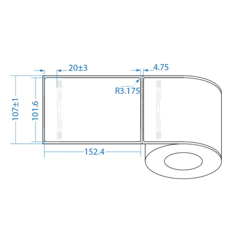 Perforated 4x6 (in) Label