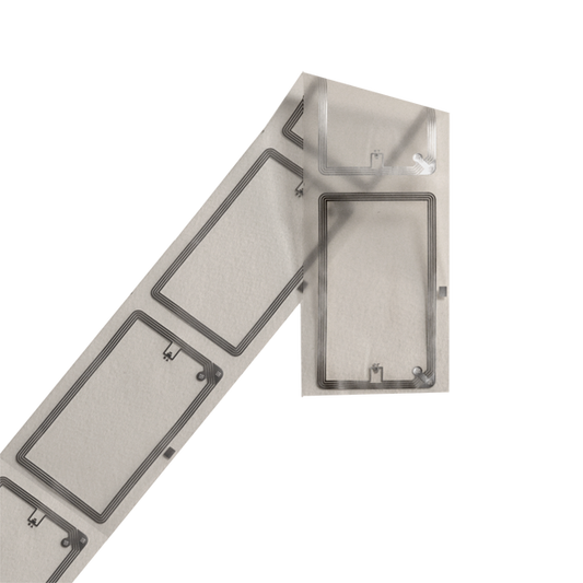 INT5013 - NXP/Mifare Ultralight C 45x76mm Rectangular Dry Inlay Clear PET
